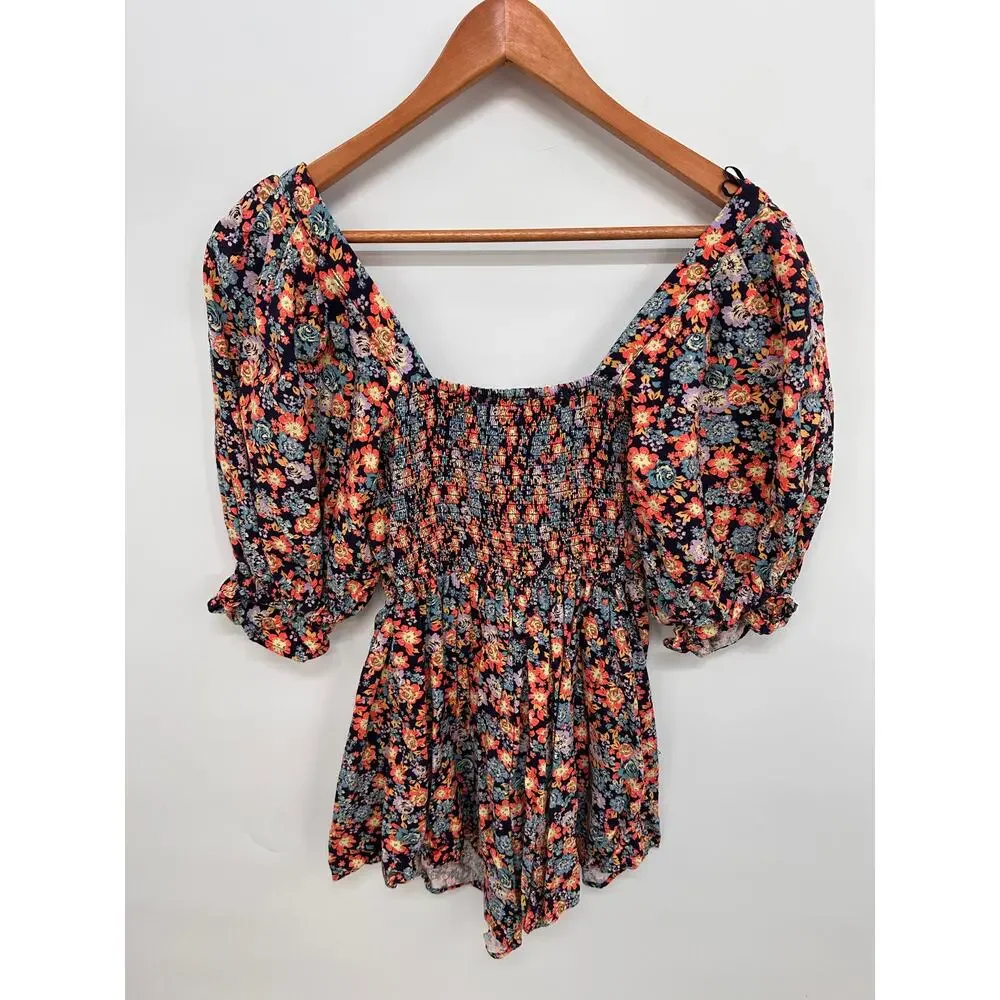 FREE PEOPLE Show Me Love Romper in Floral Combo // S